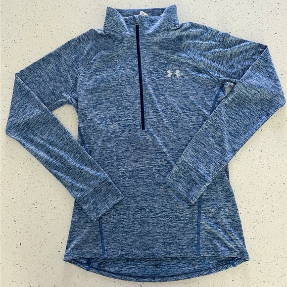 Under Armour Tops - Under Armour Blue Heat Gear Long Sleeve Top S
